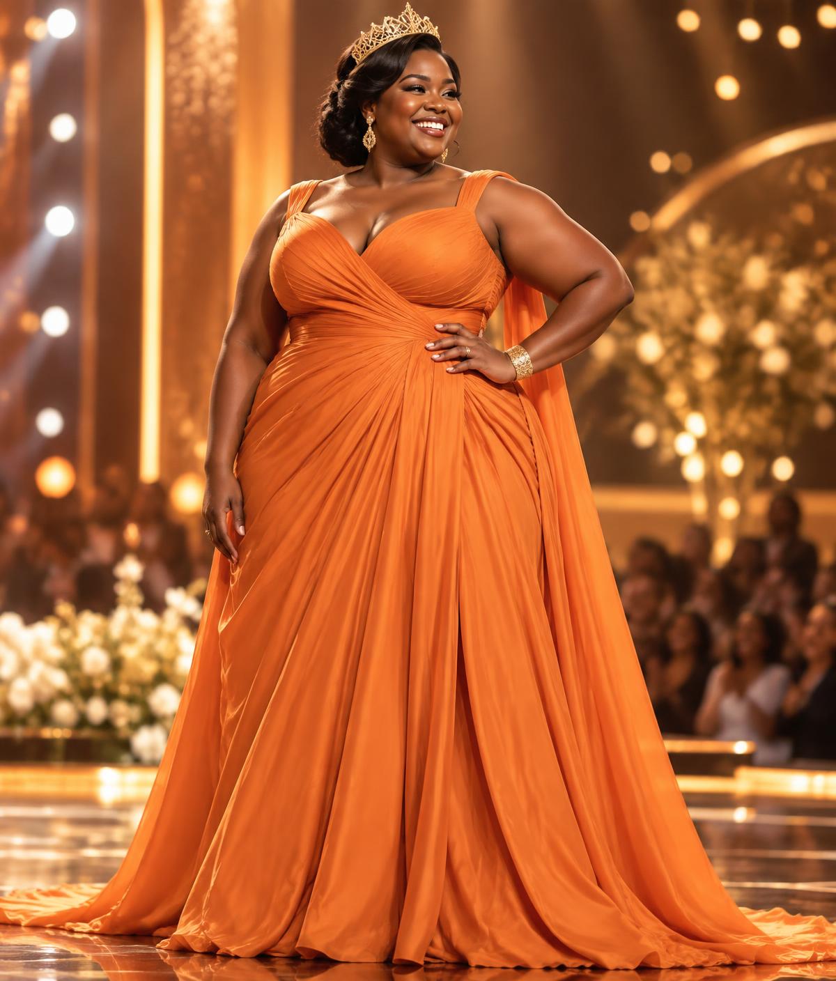 Miss Ronde et Belle Cameroun couronnée sur scène